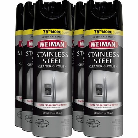 Weiman Products CLEANER, S.STL, AEROSOL, 17OZ,  WMN49ACT